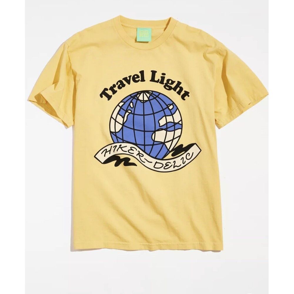 Hikerdelic Travel‎ Light T Shirt Size Small 100% Cotton Made In The USA